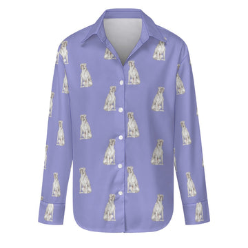 Watercolor White Boxer Dogs Women's Shirt - 9 Colors-Apparel-Apparel, Boxer, Dog Mom Gifts, Shirt-S-Lavender Purple-29