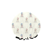 Load image into Gallery viewer, Watercolor White French Bulldogs Christmas Elastic Reusable Shower Caps-Accessories-Accessories, Christmas, Dog Mom Gifts, French Bulldog-2