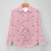 Watercolor White Orange Cocker Spaniels Christmas Women's Shirt-Apparel-Apparel, Christmas, Cocker Spaniel, Dog Mom Gifts, Shirt-16