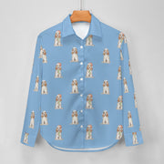 Watercolor White Orange Cocker Spaniels Christmas Women's Shirt-Apparel-Apparel, Christmas, Cocker Spaniel, Dog Mom Gifts, Shirt-22