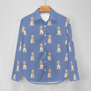 Watercolor White Orange Cocker Spaniels Christmas Women's Shirt-Apparel-Apparel, Christmas, Cocker Spaniel, Dog Mom Gifts, Shirt-25