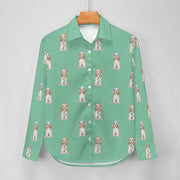 Watercolor White Orange Cocker Spaniels Christmas Women's Shirt-Apparel-Apparel, Christmas, Cocker Spaniel, Dog Mom Gifts, Shirt-28