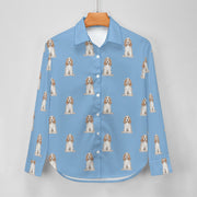 Watercolor White Orange Cocker Spaniels Women's Shirt-Apparel-Apparel, Cocker Spaniel, Dog Mom Gifts, Shirt-22
