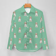 Watercolor White Orange Cocker Spaniels Women's Shirt-Apparel-Apparel, Cocker Spaniel, Dog Mom Gifts, Shirt-28