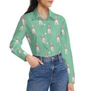 Watercolor White Orange Cocker Spaniels Women's Shirt-Apparel-Apparel, Cocker Spaniel, Dog Mom Gifts, Shirt-41
