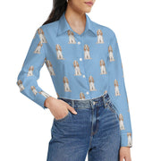 Watercolor White Orange Cocker Spaniels Women's Shirt-Apparel-Apparel, Cocker Spaniel, Dog Mom Gifts, Shirt-43