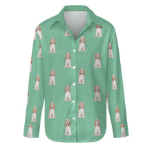 Load image into Gallery viewer, Watercolor White Orange Cocker Spaniels Women&#39;s Shirt-Apparel-Apparel, Cocker Spaniel, Dog Mom Gifts, Shirt-Mint Green-S-29