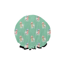 Load image into Gallery viewer, Watercolor White Red Rough Coat Russell Terriers Christmas Elastic Reusable Shower Caps-Accessories-Accessories, Christmas, Dog Mom Gifts, Jack Russell Terrier-14