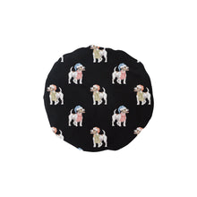 Load image into Gallery viewer, Watercolor White Red Rough Coat Russell Terriers Christmas Elastic Reusable Shower Caps-Accessories-Accessories, Christmas, Dog Mom Gifts, Jack Russell Terrier-Black-ONE SIZE-17