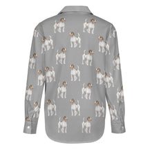 Load image into Gallery viewer, Watercolor White Red Rough Coat Russell Terriers Women&#39;s Shirt-Apparel-Apparel, Dog Mom Gifts, Jack Russell Terrier, Shirt-36