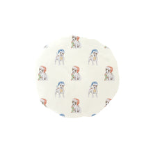 Load image into Gallery viewer, Watercolor White Red Russell Terrier Christmas Elastic Reusable Shower Caps-Accessories-Accessories, Christmas, Dog Mom Gifts, Jack Russell Terrier-Ivory2-ONE SIZE-1