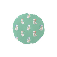 Load image into Gallery viewer, Watercolor White Tan Russell Terriers Christmas Elastic Reusable Shower Caps-Accessories-Accessories, Christmas, Dog Mom Gifts, Jack Russell Terrier-MediumAquaMarine-ONE SIZE-13