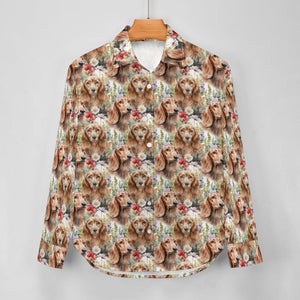 Watercolor Wonderland Chocolate Dachshunds Women's Shirt-Apparel-Apparel, Dachshund, Shirt-2