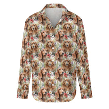 Load image into Gallery viewer, Watercolor Wonderland Chocolate Dachshunds Women&#39;s Shirt-Apparel-Apparel, Dachshund, Shirt-S-White-1
