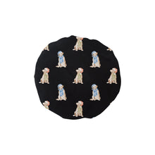 Load image into Gallery viewer, Watercolor Yellow Labrador Christmas Elastic Reusable Shower Caps-Accessories-Accessories, Christmas, Dog Mom Gifts, Labrador-Midnight Black-ONE SIZE-17