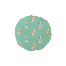 Load image into Gallery viewer, Watercolor Yellow Labrador Christmas Elastic Reusable Shower Caps-Accessories-Accessories, Christmas, Dog Mom Gifts, Labrador-Mint Green-ONE SIZE-13