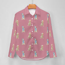 Load image into Gallery viewer, Watercolor Yellow Labrador Christmas Women's Shirt-Apparel-Apparel, Christmas, Dog Mom Gifts, Labrador, Shirt-19