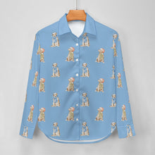 Load image into Gallery viewer, Watercolor Yellow Labrador Christmas Women's Shirt-Apparel-Apparel, Christmas, Dog Mom Gifts, Labrador, Shirt-22