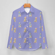 Load image into Gallery viewer, Watercolor Yellow Labrador Christmas Women's Shirt-Apparel-Apparel, Christmas, Dog Mom Gifts, Labrador, Shirt-31