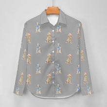 Load image into Gallery viewer, Watercolor Yellow Labrador Christmas Women's Shirt-Apparel-Apparel, Christmas, Dog Mom Gifts, Labrador, Shirt-34