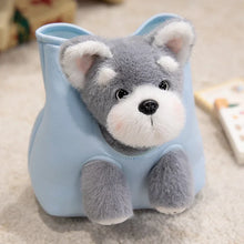 Load image into Gallery viewer, Wearable Schnauzer in a Travel Bag Stuffed Animal Plush Toy-Schnauzer-18cm-1