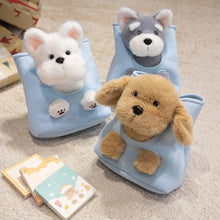 Load image into Gallery viewer, Wearable Yellow Labrador in a Travel Bag Stuffed Animal Plush Toy-16