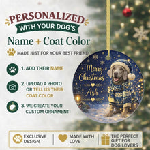Load image into Gallery viewer, Weimaraner Christmas Ornament - Cozy Winter Pet Portrait Design - Personalize with Photo and Name-Christmas Ornament-Christmas,Christmas Ornament,Personalize Artwork-2