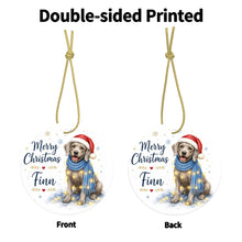 Load image into Gallery viewer, Weimaraner Christmas Ornament - Cozy Winter Pet Portrait Design - Personalize with Photo and Name-Christmas Ornament-Christmas,Christmas Ornament,Personalize Artwork-4