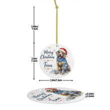 Load image into Gallery viewer, Weimaraner Christmas Ornament - Cozy Winter Pet Portrait Design - Personalize with Photo and Name-Christmas Ornament-Christmas,Christmas Ornament,Personalize Artwork-5