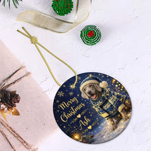 Load image into Gallery viewer, Weimaraner Christmas Ornament - Cozy Winter Pet Portrait Design - Personalize with Photo and Name-Christmas Ornament-Christmas,Christmas Ornament,Personalize Artwork-6