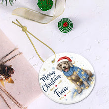 Load image into Gallery viewer, Weimaraner Christmas Ornament - Cozy Winter Pet Portrait Design - Personalize with Photo and Name-Christmas Ornament-Christmas,Christmas Ornament,Personalize Artwork-6