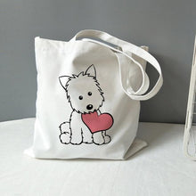 Load image into Gallery viewer, West Highland Terrier Love Canvas Tote BagAccessories