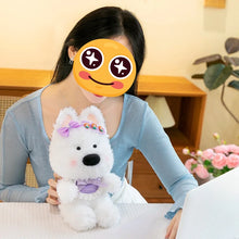 Load image into Gallery viewer, West Highland Terrier Plush Toys - Floral Bow Westie With Bib-Stuffed Animals-Dog Memorial Gifts,Stuffed Animal,West Highland Terrier-11