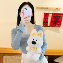 Load image into Gallery viewer, West Highland Terrier Plush Toys - Floral Bow Westie With Bib-5
