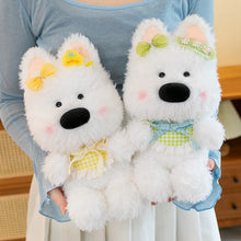 Load image into Gallery viewer, West Highland Terrier Plush Toys - Floral Bow Westie With Bib-7