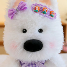 Load image into Gallery viewer, West Highland Terrier Plush Toys - Floral Bow Westie With Bib-9