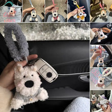 Load image into Gallery viewer, West Highland Terrier Stuffed Animal Plush Keychain-4