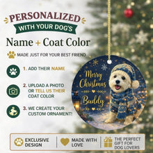 Load image into Gallery viewer, Westie Christmas Ornament - Cozy Winter Pet Portrait Design - Personalize with Photo and Name-Christmas Ornament-Christmas,Christmas Ornament,Personalize Artwork-2