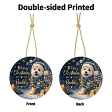 Load image into Gallery viewer, Westie Christmas Ornament - Cozy Winter Pet Portrait Design - Personalize with Photo and Name-Christmas Ornament-Christmas,Christmas Ornament,Personalize Artwork-5