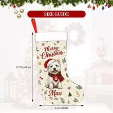 Load image into Gallery viewer, Westie Christmas Stocking - Cozy Festive Wishes - Personalize with Photo and Name-Christmas Ornament-Christmas,Christmas Stocking,Personalize Artwork-6
