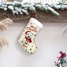 Load image into Gallery viewer, Westie Christmas Stocking - Cozy Festive Wishes - Personalize with Photo and Name-Christmas Ornament-Christmas,Christmas Stocking,Personalize Artwork-7