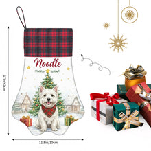 Load image into Gallery viewer, Westie Christmas Stocking - Home for the Holidays - Personalize with Photo and Name-Christmas Ornament-Christmas,Christmas Stocking,Personalize Artwork-4