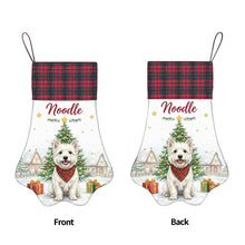 Load image into Gallery viewer, Westie Christmas Stocking - Home for the Holidays - Personalize with Photo and Name-Christmas Ornament-Christmas,Christmas Stocking,Personalize Artwork-5
