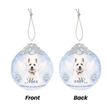 Load image into Gallery viewer, Westie Ornament - Angel Dog Memorial Design - Personalized with Photo and Name-Christmas Ornament-Christmas,Christmas Ornament,Personalize Artwork,West Highland Terrier-5