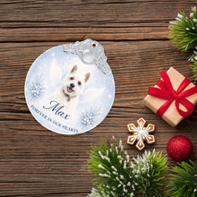 Load image into Gallery viewer, Westie Ornament - Angel Dog Memorial Design - Personalized with Photo and Name-Christmas Ornament-Christmas,Christmas Ornament,Personalize Artwork,West Highland Terrier-7