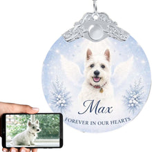 Load image into Gallery viewer, Westie Ornament - Angel Dog Memorial Design - Personalized with Photo and Name-Christmas Ornament-Christmas,Christmas Ornament,Personalize Artwork,West Highland Terrier-1