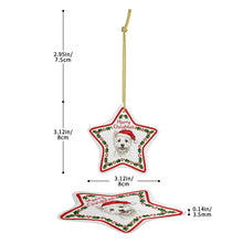 Load image into Gallery viewer, Westie Ornament - Personalized Star Shaped Christmas Folk-Art Design-Christmas Ornament-Christmas,Personalize Artwork,West Highland Terrier-4