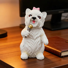 Load image into Gallery viewer, Westie Statue - Westie on Vocals - Musical Shelf Jazz Quartet-C-11