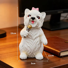 Load image into Gallery viewer, Westie Statue - Westie on Vocals - Musical Shelf Jazz Quartet-Home Decor-Home Decor,Statue,West Highland Terrier-5