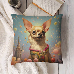 Whimsical Adventure Chihuahua Plush Pillow Case-Cushion Cover-Chihuahua, Dog Dad Gifts, Dog Mom Gifts, Home Decor, Pillows-3